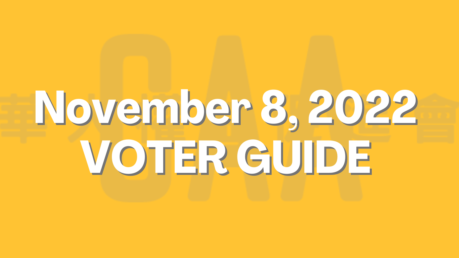 November 8, 2022 Voter Guide