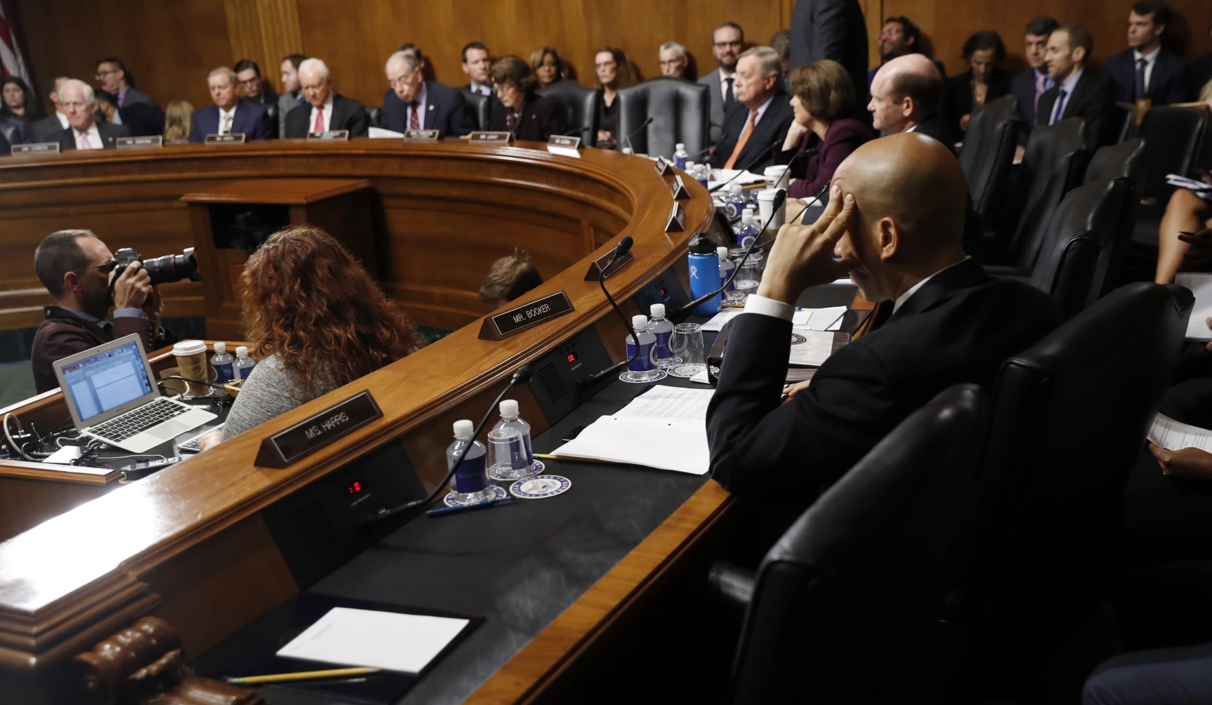 A photo of the Senate Judiciary Committee in session