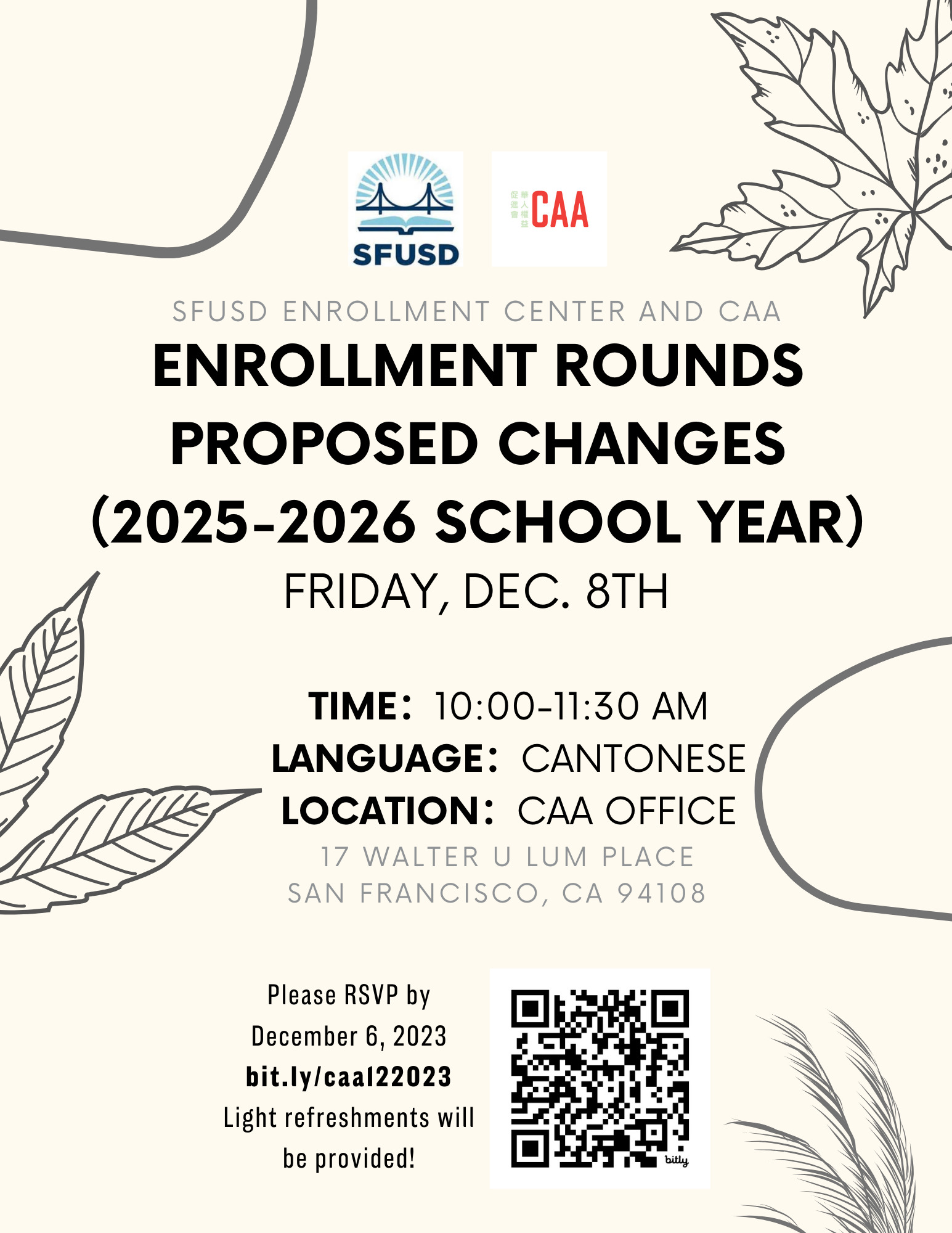 Enrollment Rounds Proposed Changes 2025 26 School Year CAA